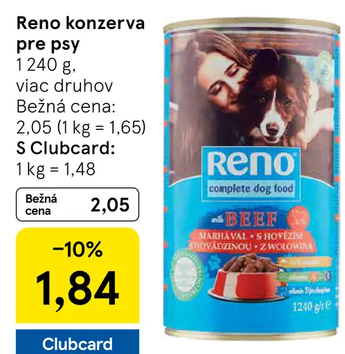 Reno konzerva pre psy