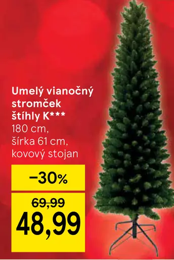Umelý vianočný stromček štíhly K