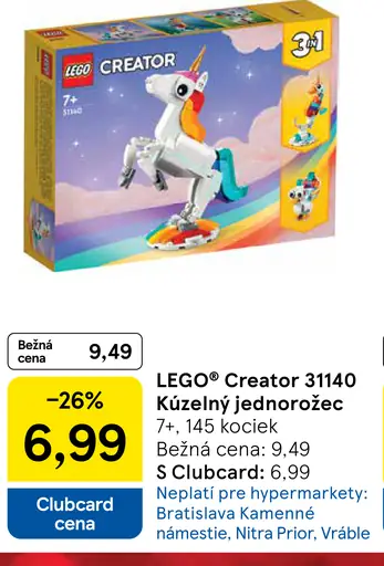 LEGO Creator 31140 Kúzelný jednorožec