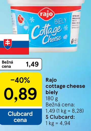 Rajo Cottage Cheese biely