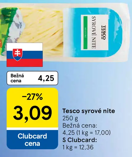 Tesco syrové nite