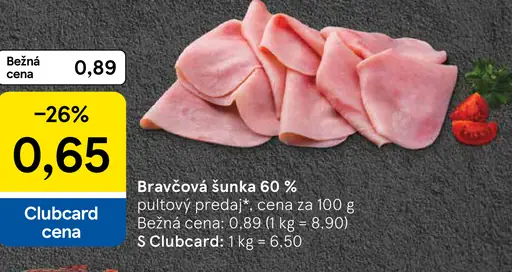 Bravčová šunka 60 %