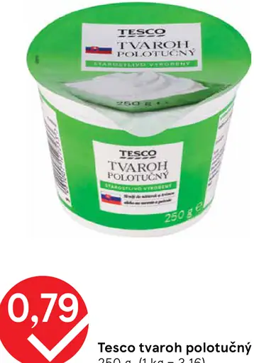 Tesco tvaroh odtučnený