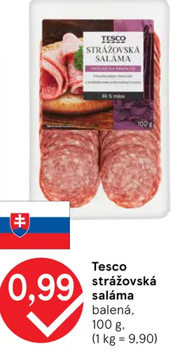Tesco strážovská saláma
