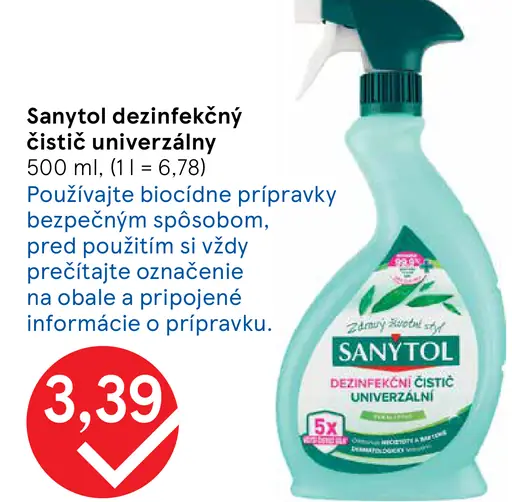 Sanytol dezinfekčný čistič univerzálny