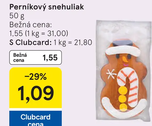 Perníkový snehuliak