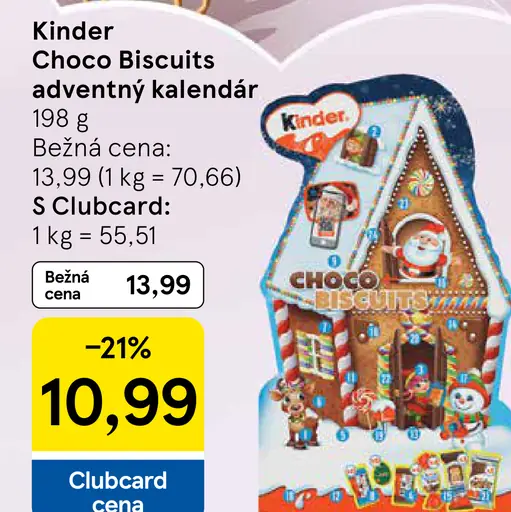 Kinder Choco Biscuits adventný kalendár