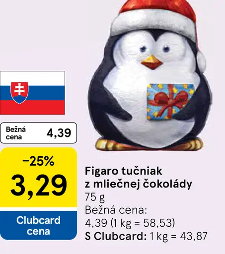 Figaro tučniak z mliečnej čokolády