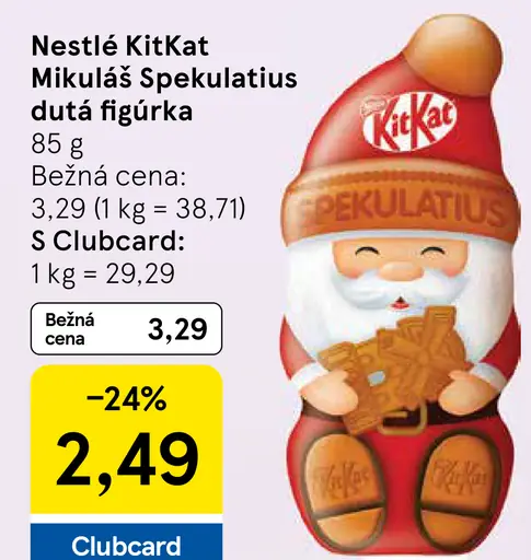 Nestlé KitKat Mikuláš Spekulatius dutá figúrka