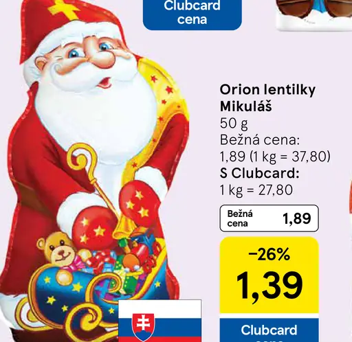 Orion lentilky Mikuláš