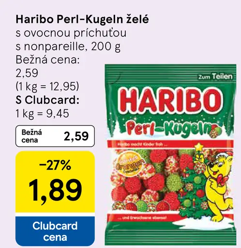 Haribo Perl-Kugeln želé s ovocnou príchuťou