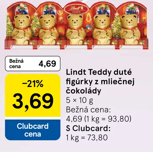 Lindt Teddy dutá figúrka z mliečnej čokolády