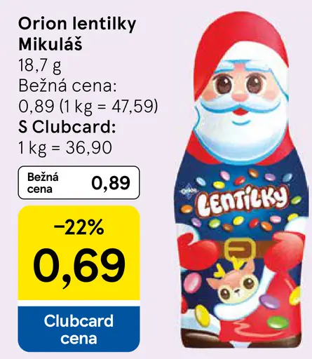 Orion lentilky Mikuláš