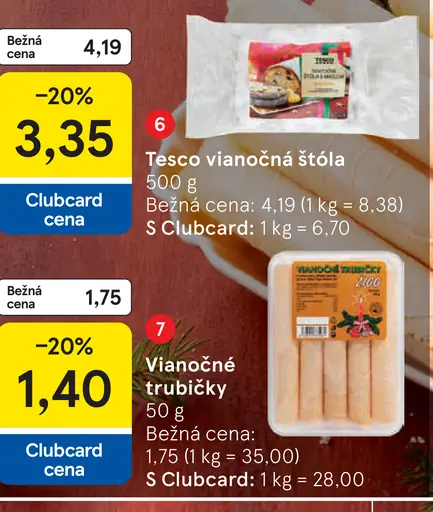 Tesco vianočná štóla