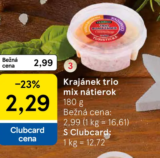 Krájané trio mix nátierok
