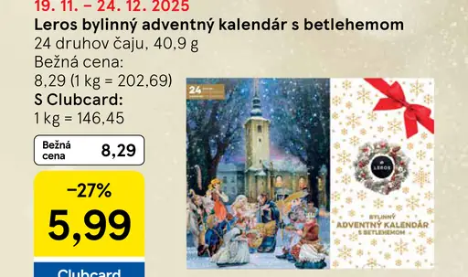 Leros bylinkový adventný kalendár