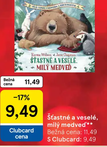 Šťastné a veselé, milý medveď