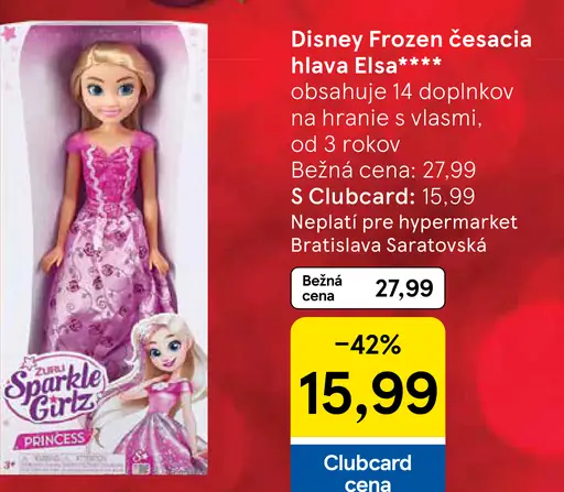 Disney Frozen česacia hlava Elsa