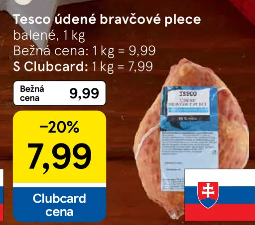 Tesco údené bravčové plece