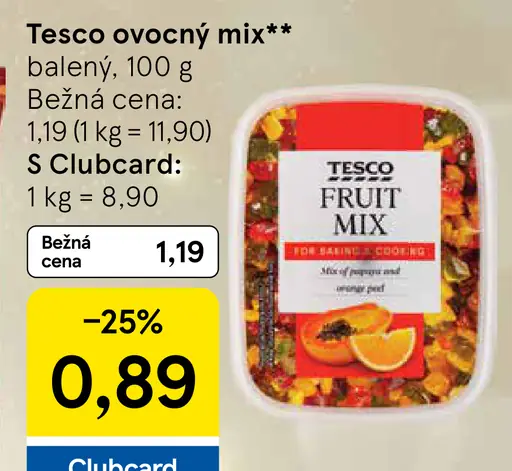 Tesco ovocný mix