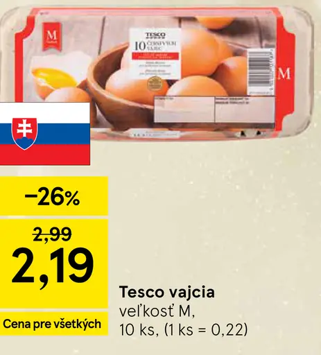 Tesco vajcia