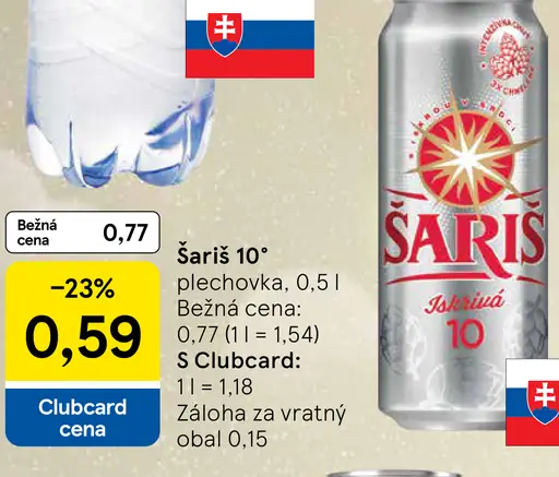 Šariš 10° plechovka