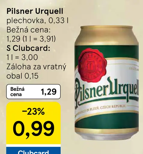 Pilsner Urquell plechovka