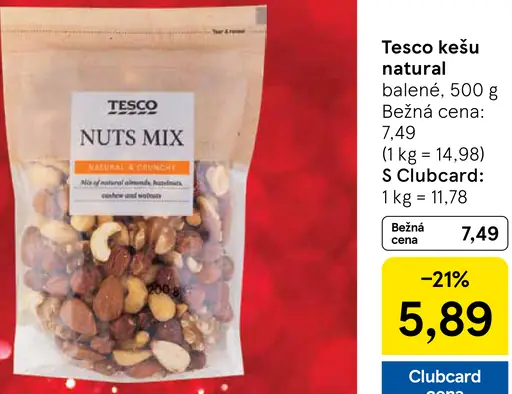 Tesco kešu natural