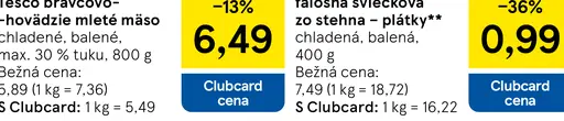 Tesco bravčovo-hovädzie mleté mäso