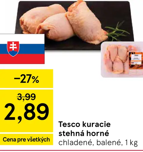Tesco kuracie stehná horné