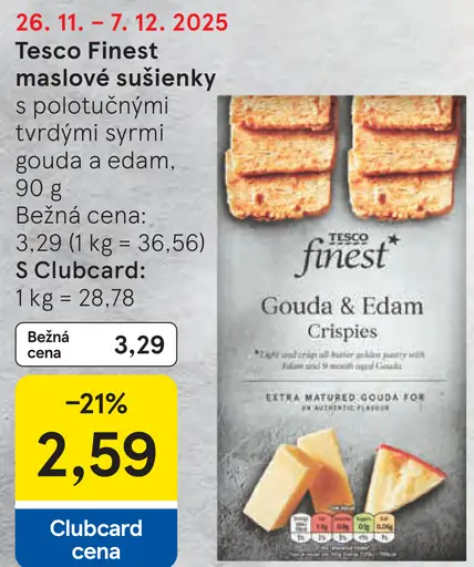 Tesco Finest maslové sušienky
