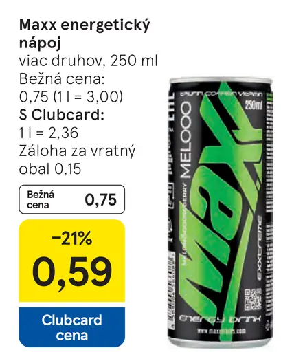 Maxx energetický nápoj