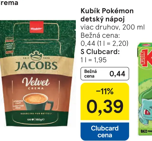 Kubík Pokémon detský nápoj