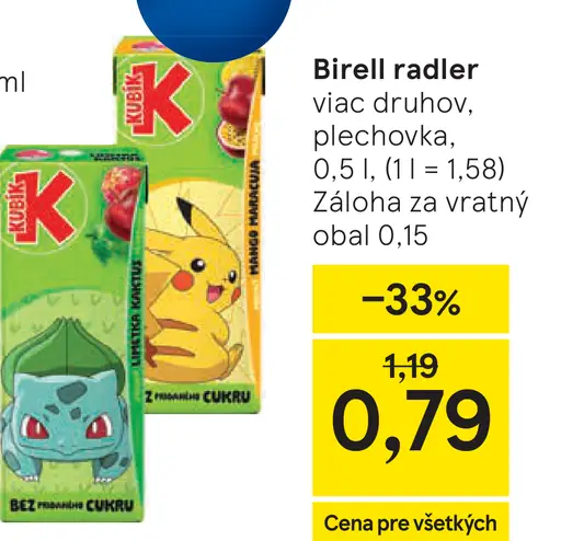 Birell radler plechovka