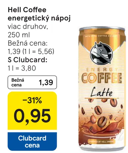 Hell Coffee energetický nápoj plechovka