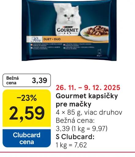 Gourmet kapsičky pre mačky