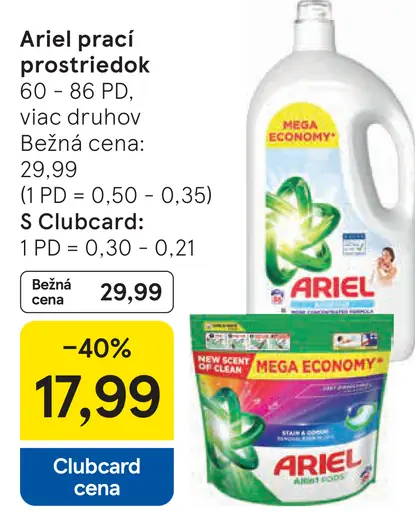 Ariel prací prostriedok