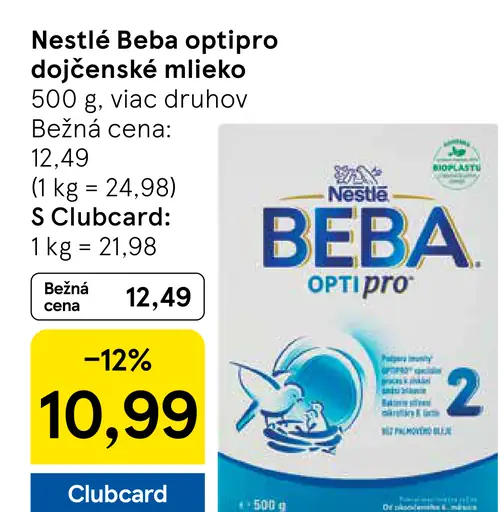 Nestlé Beba dojčenské mlieko