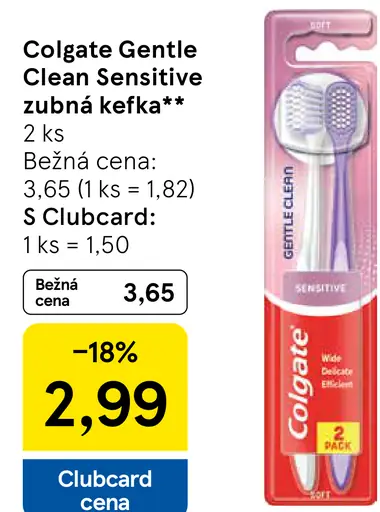 Colgate Gentle Clean Sensitive zubná kefka