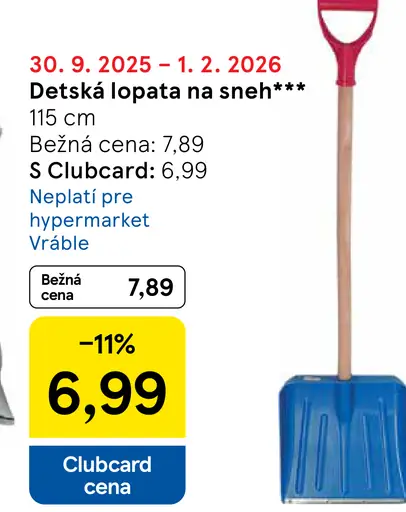 Detská lopata na sneh