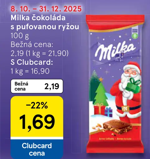 Milka čokoláda s pufovanou ryžou