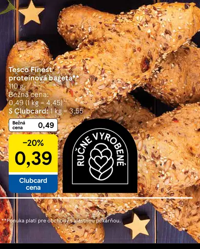 Tesco Finest proteínová bageta