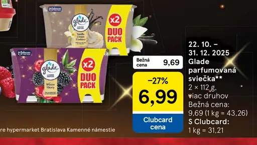 Glade Winter Berries parfumovaná sviečka