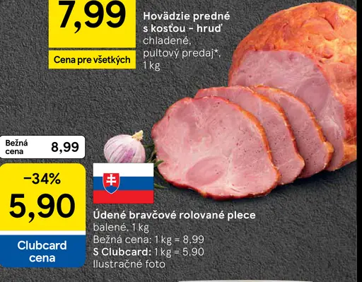 Údené bravčové rolované plece