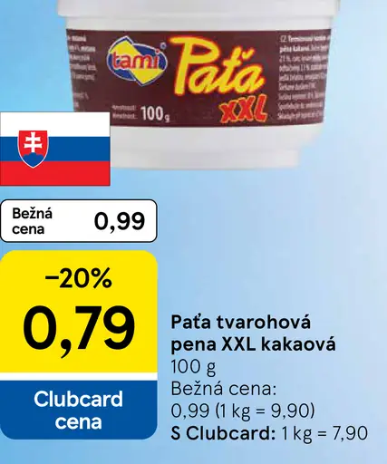 Paté tvarohová pena XXL kakaová