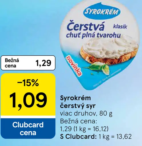 Sýrokrem čerstvý syr