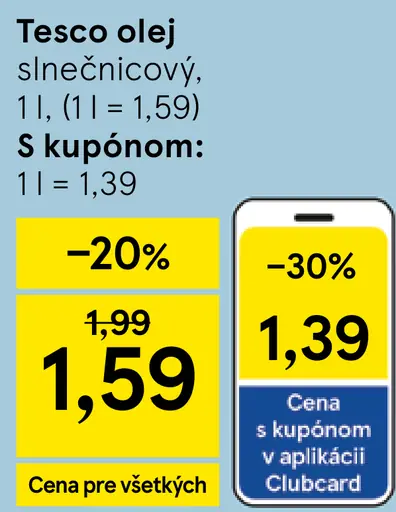 Tesco olej slnečnicový