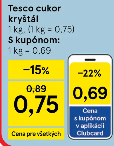 Tesco cukor kryštál