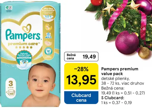 Pampers premium value pack detské plienky