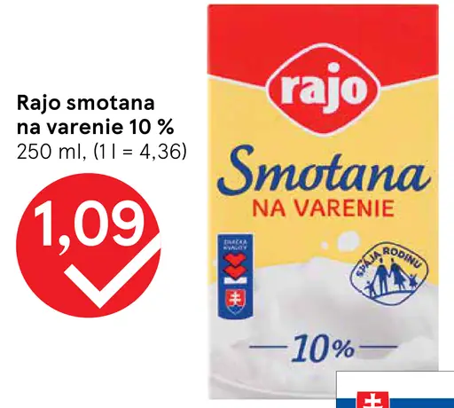 Rajo Smotana na varenie